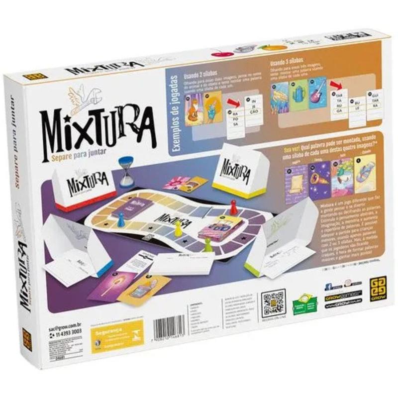 Jogo Mixtura Separe Para Juntar Tabuleiro 04681 Grow - Jogos de